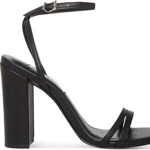 Steve Madden Womens Candid Leather Metallic Ankle Strap Gold 11 Medium (B,M)